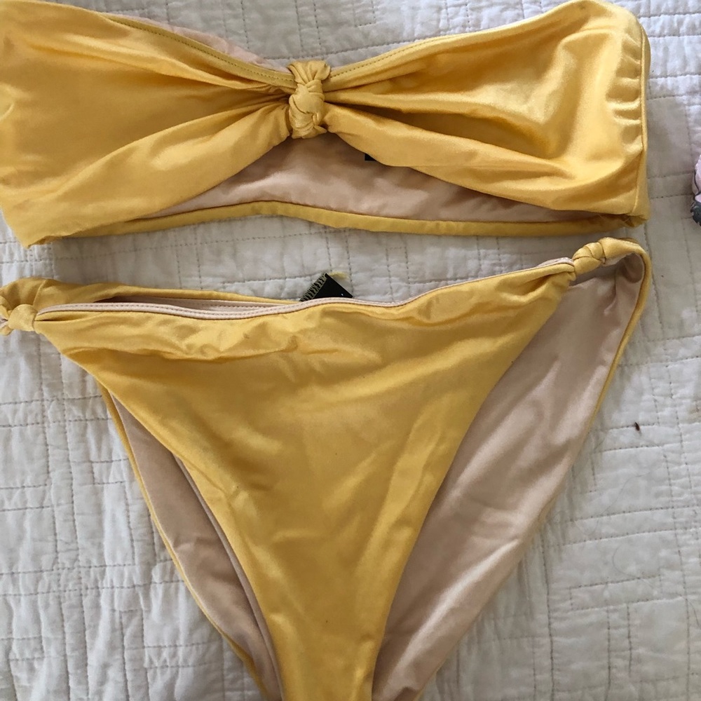 LA hearts Yellow high cut M Bikini